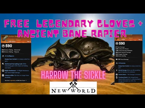 New World-Free Ancient Bane Rapier + Legendary Light Gloves
