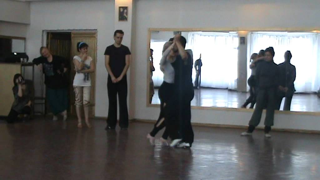 Hernan Ohaco y Kaisa Saarinen. Tango in seminar of teachers with Elvira Malishevskaya/