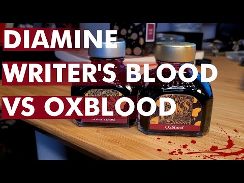 Diamine Writer's Blood vs Oxblood - Ink Expedition