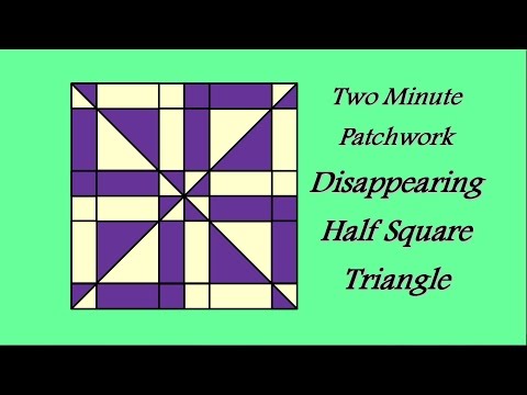 Easy Patchwork Block Tutorial - Disappearing Half Square Triangle Block
