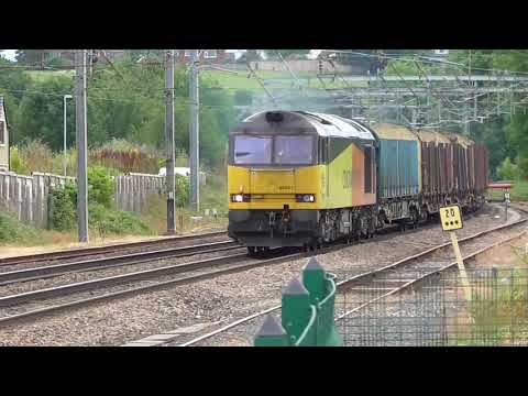 60021 6c37 Chirk -  Carlisle Empty logs, Sun. 29th July 2018