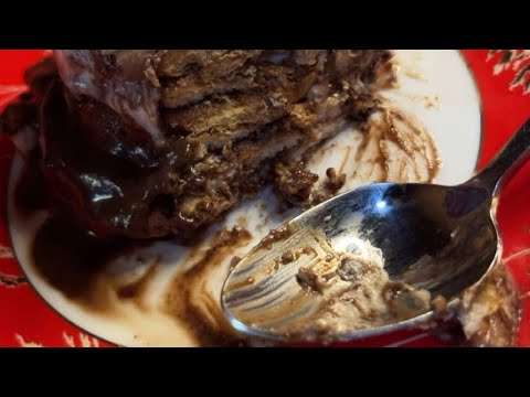 රසවත් චොක්ලට්  ක්‍රීම් රසැතී බිස්කට් පුඩ්න්. ( delicious chocolate biscuits pudding )