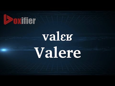 How to Pronunce Valere in French - Voxifier.com