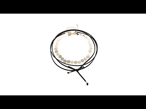 Danielle Nicole Goldtone Disc Wrap Choker Necklace