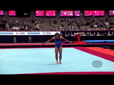 VALENZUELA Yiseth (COL) - 2021 Artistic Worlds, Kitakyushu (JPN) - Qualifications Floor Exercise