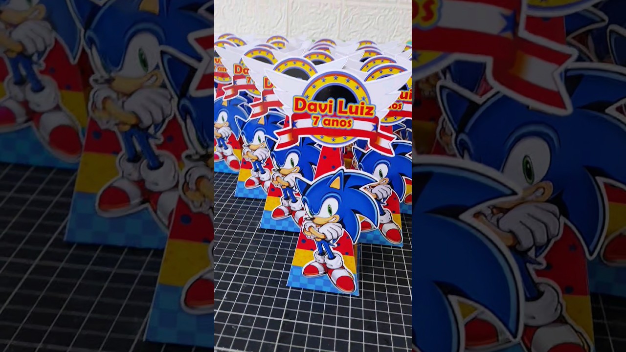 Caixinha Pirâmide Personalizada do Sonic #aniversario #sonic #personalizados #shorts