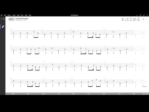 Il Cielo D'Irlanda ( Fiorella Mannoia ) ,Tablatura e base Senza Basso - Backing bass track-NO BASS