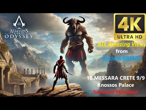 AMAZING UltraHD4k (18) View Ancient Greece🤩🏛  Knossos Palace Messara Crete 9/9 AC Odyssey