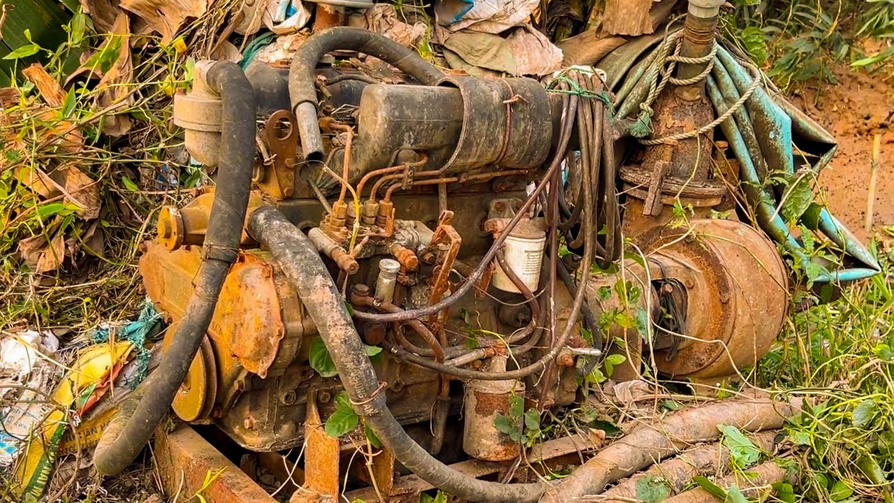 Completely Restored A Diesel Engine Water Pump That Had Been Neglected For Many Years