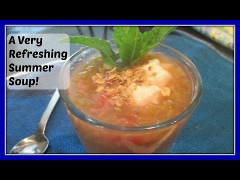 Rhubarb Soup - An Old Fashioned Fruit Soup - Dansk rabarber suppe ☀️