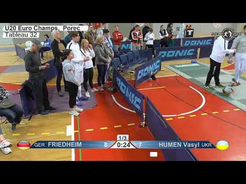 2020 xx T32 09 M S Individual Porec CRO ZC Juniors GREEN HUMEN UKR vs FRIEDHEIM GER