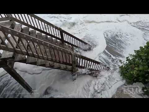 11-09-2022 Satellite Beach, FL - Nicole - Big surf - Erosion begins - Drone