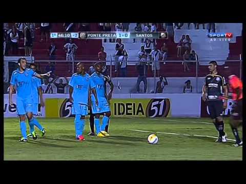 HD] Ponte Preta 3x1 Santos [Expulsão de Neymar] Rodada8 Paulistão2013