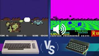 Space Harrier C64 vs ZX Spectrum Game Comparison (VOTE NOW)