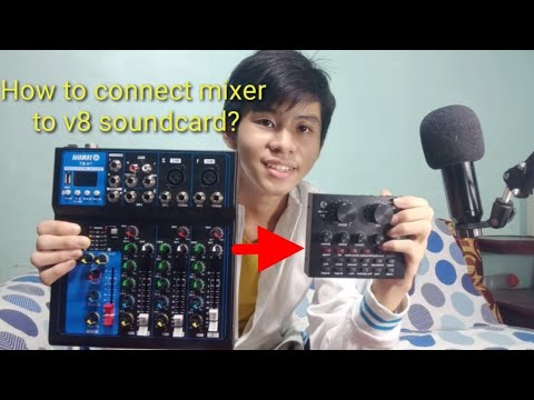 How to connect mixer to v8 soundcard? Click Here!