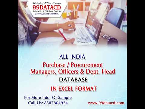 All india purchase / procurement managers, officers & dept. ...
