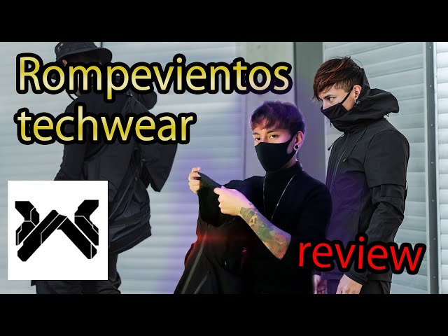 Vídeo relacionado con XYXIONGMAO Chaqueta Casual Techwear con Cremallera Táctica Gótica Ropa Cortavientos Chaquetas Streetwear con Capucha para Hombres, Negro, M