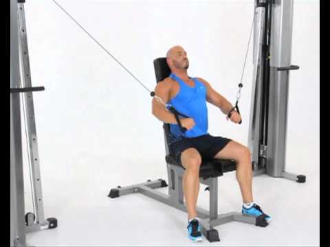 Seated Cable Decline Chest Press