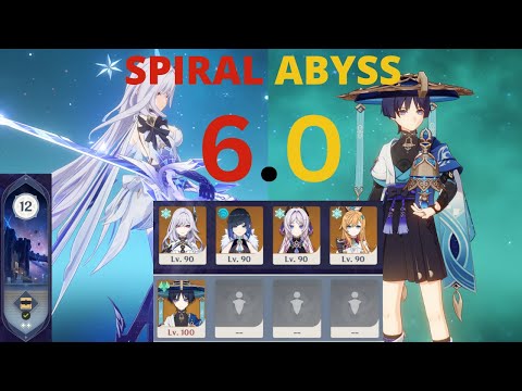Skirk Freeze & Wanderer Solo -  6.0/Luna1 Spiral Abyss [Genshin Impact]