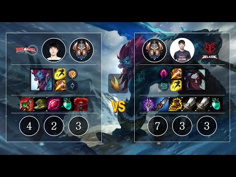 KT Bono Trundle vs BRB Croco Kayn Jungle - KR Challenger Patch 10.10