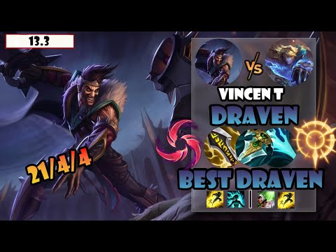 ENG SUB【Vincent Draven】S12 CN Best Draven Vs Ezreal | 21 Kills
