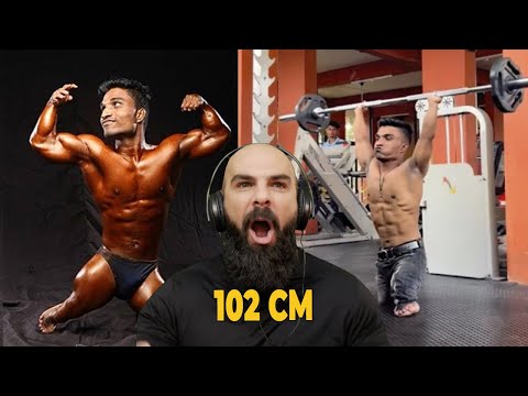 REAGINDO AO TREINO DO MENOR BODYBUILDER DO MUNDO