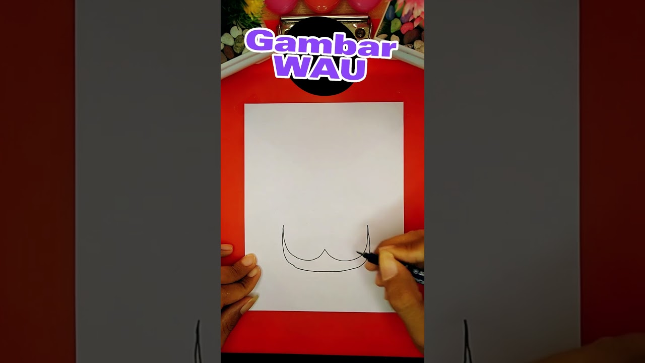 Menggambar Layangan Wau Yang Simpel Tapi Keren !!! #shorts #gambar