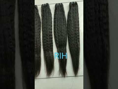 Indian Temple Kinky Straight Machine Weft Virgin Human Hair