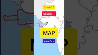 Class 10 Geography Map with Trick 🔥| Chapter-7 Lifelines of National Economy | Major Ports
