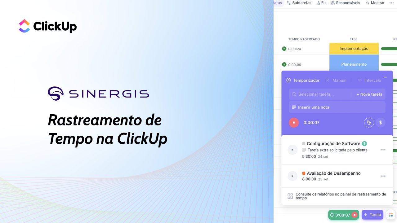 ClickUp - Rastreamento de Tempo
