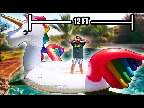 Swimming Inside The World's Largest Inflatable Floatie! Video