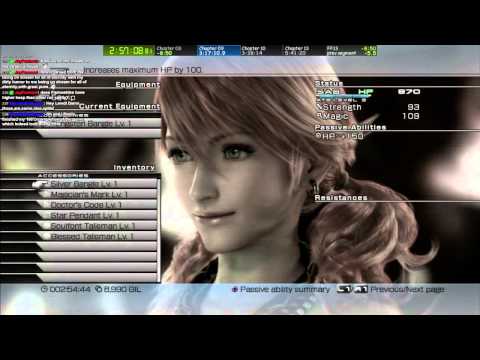 Final Fantasy XIII - Any% RTA Speed Run - 5:36:28 (former WR set March 29, 2014)