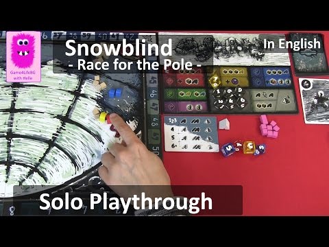Solo playthrough and rules overview of Snowblind: Race for the Pole