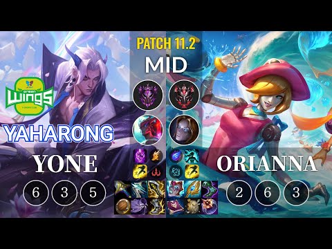 JAG Yaharong Yone vs Orianna Mid - KR Patch 11.2