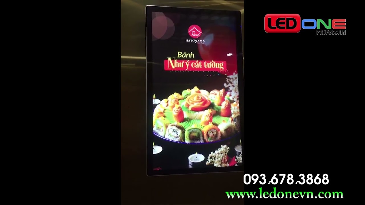 Nhà hàng Hatoyama | Ledone lắp đặt 8 màn hình quảng cáo Lcd thang máy và Sảnh tại Hệ thống Hatoyama