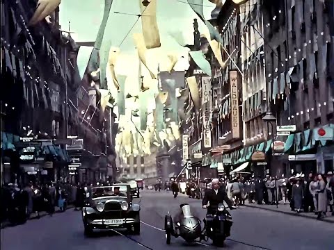 Unseen Footage Munich City 1939 - Germany before WW2 Colorized