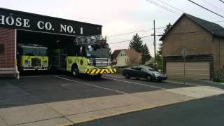 preview picture of video 'The NEW Ladder 1831 leaves for Harrisburg Fire Expo 2014'