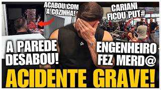 URGENTE! ACIDENTE GRAVE NO CT DO CARIANI: PAREDE DESABOU E CARIANI FICOU PUT# COM ENGENHEIRO