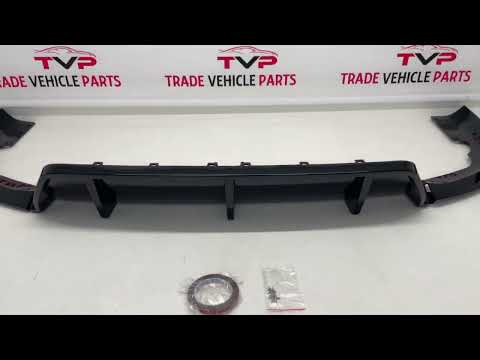 Fits BMW X6 G06 2019- Rear Bumper Diffuser Spoiler Black Series Knight Style Gloss Black video