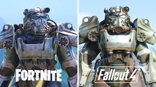 FORTNITE vs FALLOUT 4: T-60 Power Armor Comparison