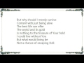 Wayne Watson - I Could Live Without You Lyrics