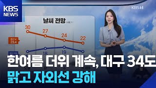 [날씨] 한여름 더위 계속, 대구 34도…맑고 자외선 강해 / KBS 2026.05.18.