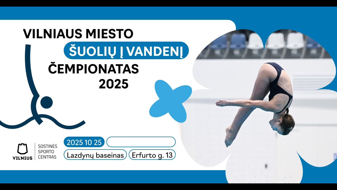 Vilniuje vyks miesto šuolių į vandenį čempionatas 2025