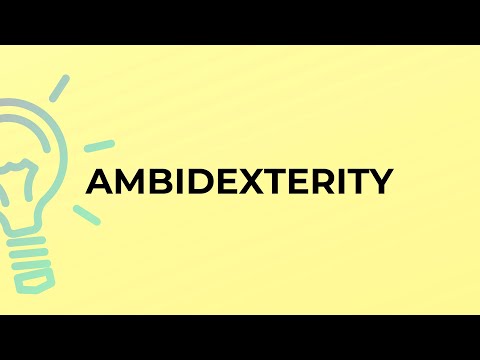 What is the meaning of the word AMBIDEXTERITY?