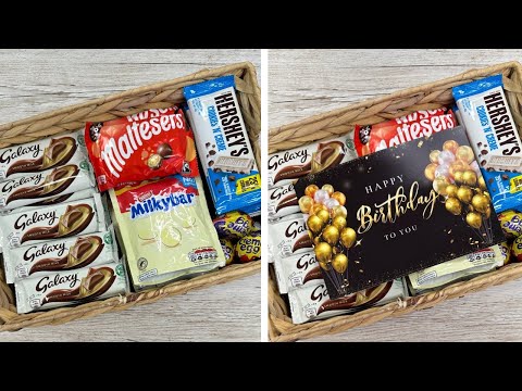 Corporate Happy Birthday Gift Box 🤩🎁 Filling ASMR With Galaxy Maltesers Hershey's #asmr  #corporate