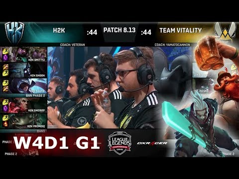 H2K Gaming vs Vitality | Week 4 Day 1 S8 EU LCS Summer 2018 | H2K vs VIT W4D1