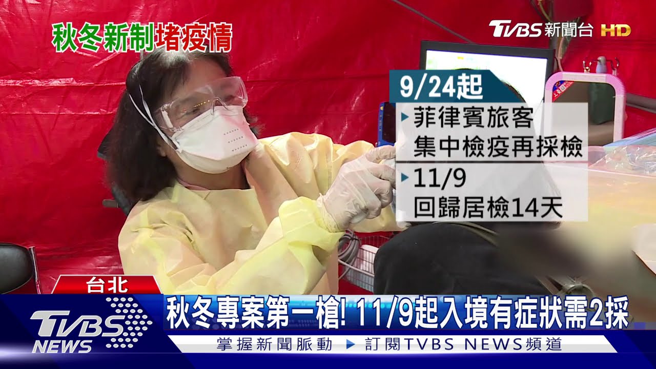秋冬專案第一槍! 11月9日起入境有症狀需2採