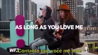 Justin Bieber - As Long As You Love Me Acoustic (Tradução/Legendado) Live at Fox FM&#39;s Hit The Roof