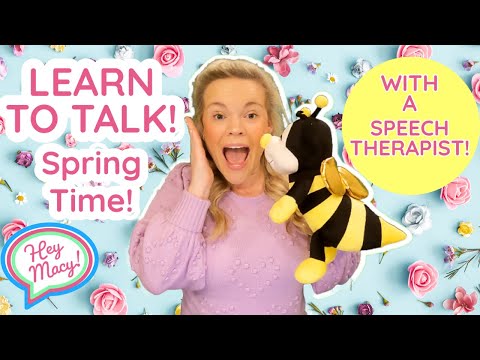 Toddler Learning Springtime First Words, Songs, & More with a SPEECH THERAPIST! | Hey Macy!