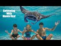 Overcoming Fear Surrounded By Giant Manta Rays